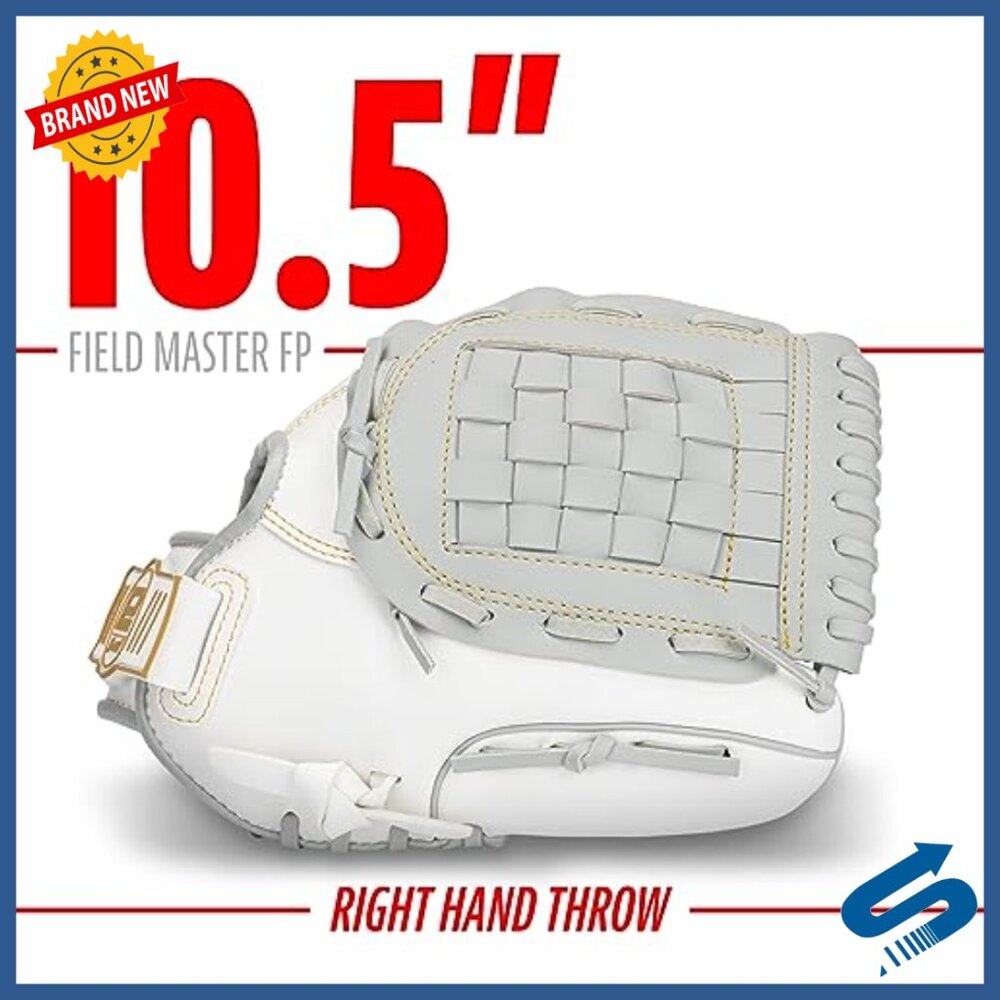 Youth Fastpitch Softball Glove, 10.5" Ready-to-Play, Adjustable Wrist Strap - Picture 3 of 7